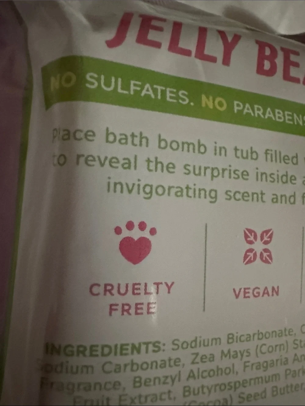 Feeling Smitten Jelly Bean Surprise Bath Bomb Toy Inside Vegan Cruelty Free NIP
